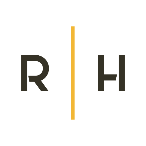 Logo Initiale cercle blanc - Richard Hawke